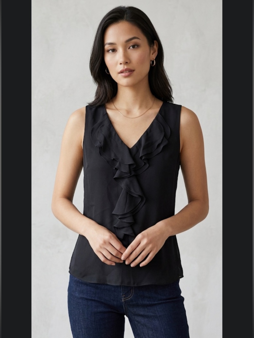 Le Chateau Silk Sleeveless Top